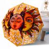 Moon and Sun Automatic Umbrella Folding Umbrella with 8 Ribs Weight for Women/Men Outdoor Accessory