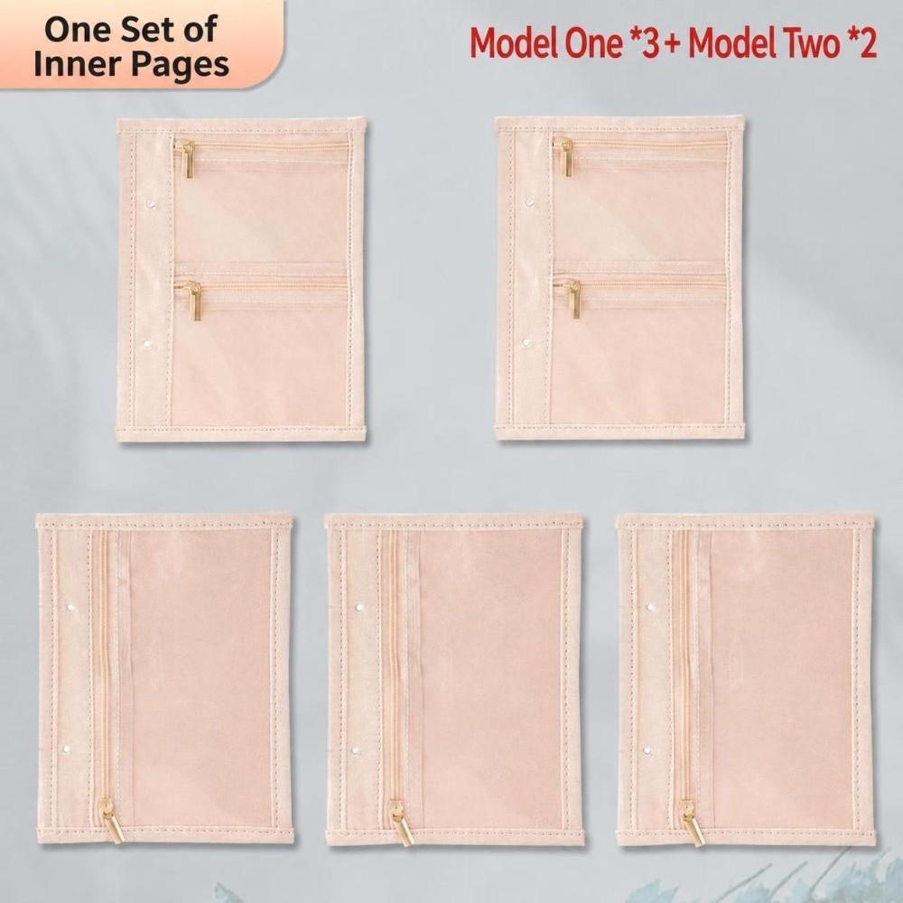 Clear Pockets Necklace Binder Storage Book PU Leather Jewelry Packaging Box Storage Bag For Women