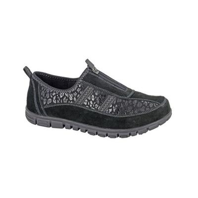 Womens/Ladies Suede Extra Wide Trainers