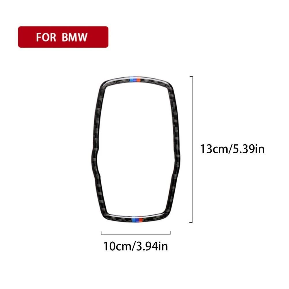 Car Carbon Fiber Frame for BMW Media Button Sticker Knob Cover Interior Stickers for F10 F20 F30 F34 F07 F25 F26 F15 F16