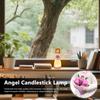 Candle Lamp Angel Sculpture Handcrafted Home Decor Hold Flower Statue Ornament Figurines Home Decoration For Friends Birthday &