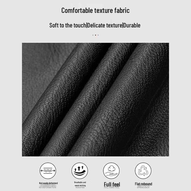 JEANSWEST Men's Stand Collar PU Leather Jacket