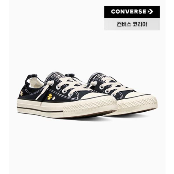 

COnverSe Women S Slip On Mule Slipper canvaS Chuck Taylor Flower Sneak Black 250