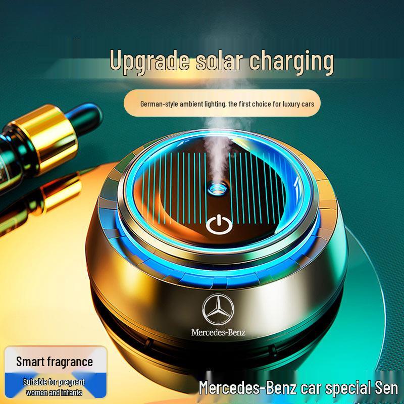 Smart Car Diffuser with Atmosphere Light - Long-lasting Fragrance and Deodorizing High-end Ornament