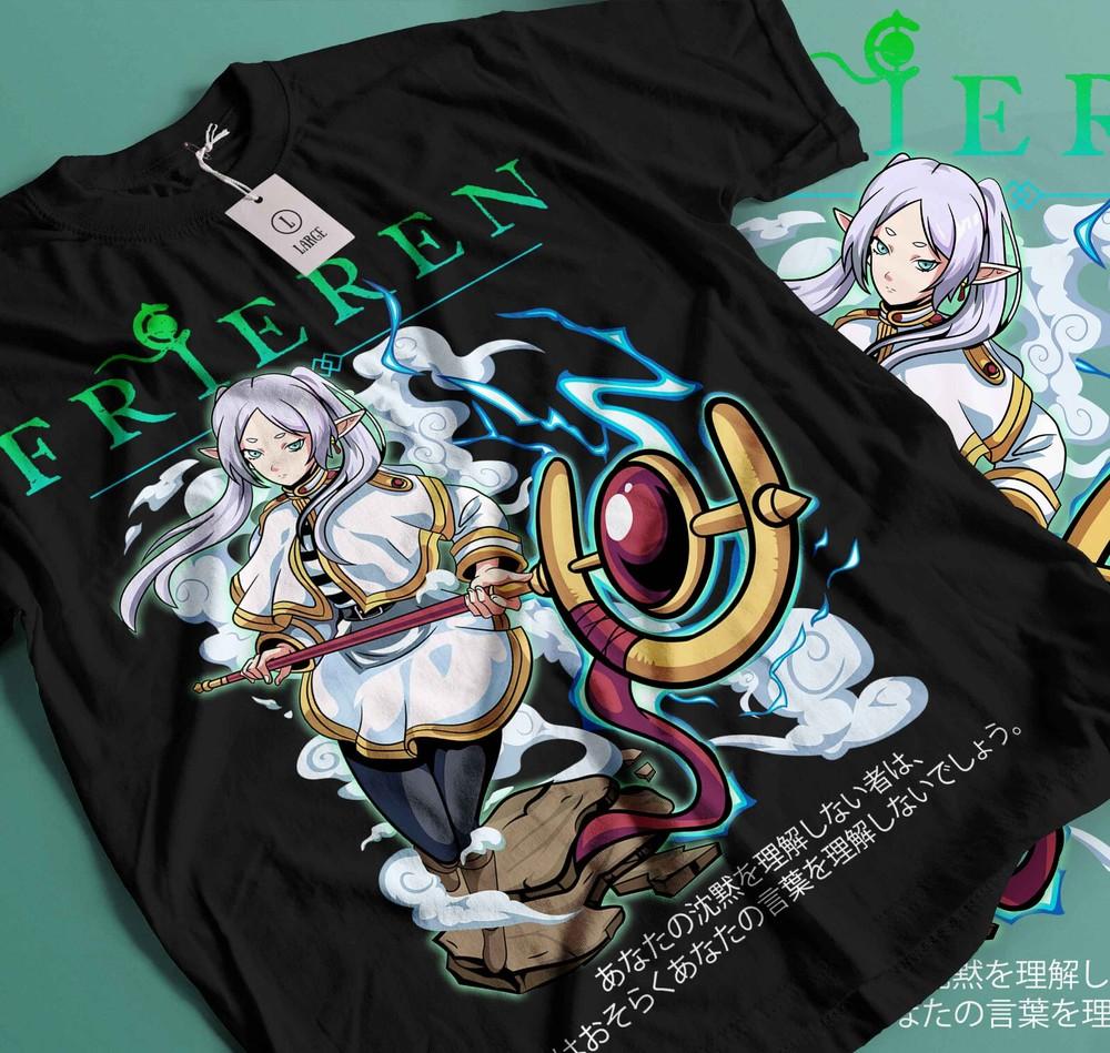Frieren T-Shirt Beyond Journey's End Fern Stark Girl Anime Gifts Shirt 449