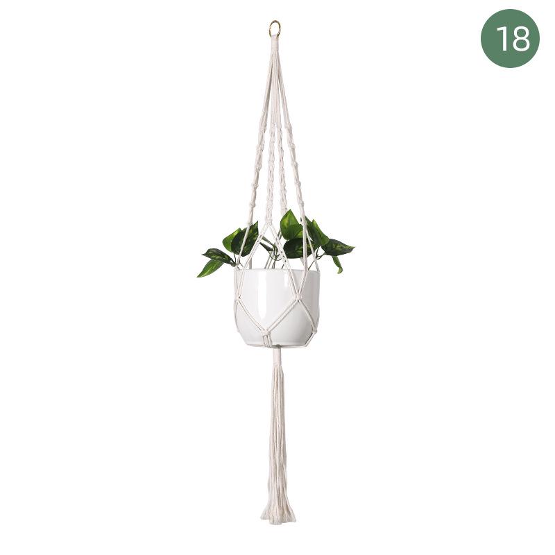 Creative Woven Cotton Plant Hanging Basket Set