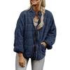 QICED Damen Vintage Casual Einfarbig Druck Herbst Winter Langarm Jacken & Mäntel