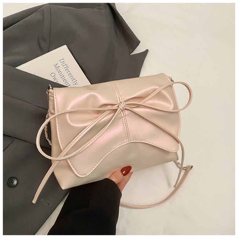 New Fashion Bow Fresh and Beautiful Niche Pleated Armpit Bag Casual Versatile Single Shoulder Messenger Bag Women