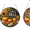 Fall Theme 2D/Flat DIY Special Shape Hanging Diamond Art Kits Rhinestone Diamond Art Window Pendants Home Wall Decoration Crafts