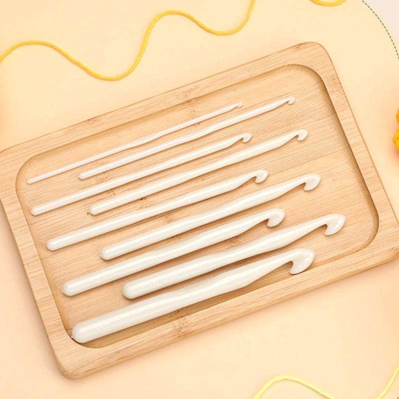 9Pieces White Acrylics Crochet Hook 3-10mm 12mm Ergonomic Handle Crochet Hook Needle for Beginner Experienced Hobbyist