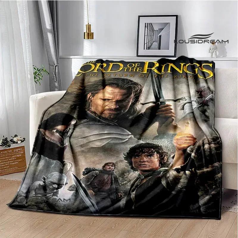 L-Lord of the Rings Printed Blanket Warm Flannel Blankets Soft and Comfortable Home Travel Blanket Bed Linings Birthday Gift