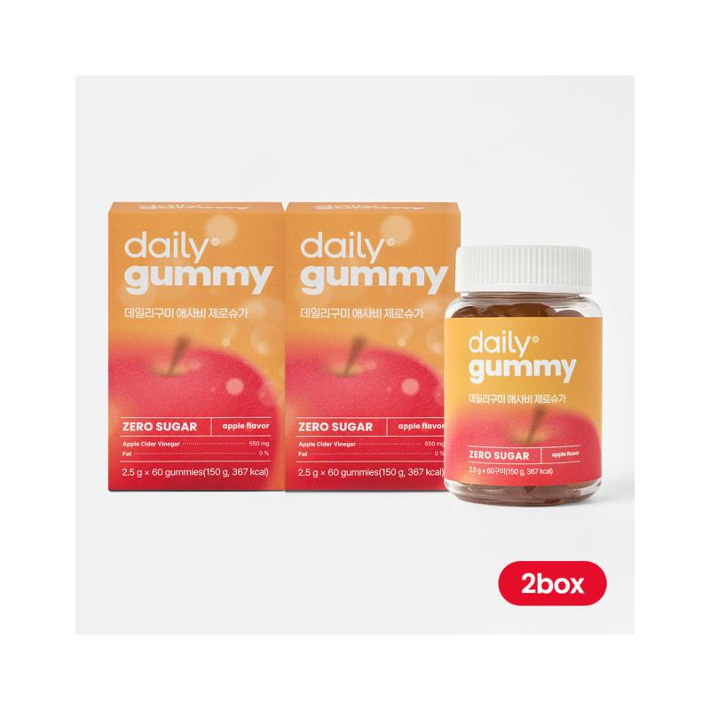Daily Gummy Asabi Zero Sugar 2.5g x 60 Gummies (Bottles) 2 Boxes