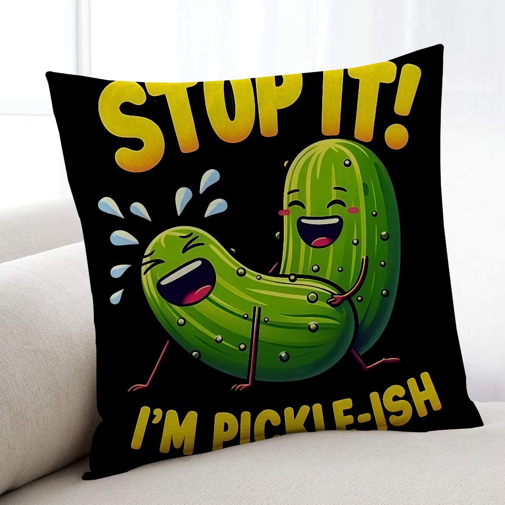 Funny Pickles cushion cover Home Bedding Sofa living Room pillowcase Simple Soft Skin Cushion Cover Party Gift