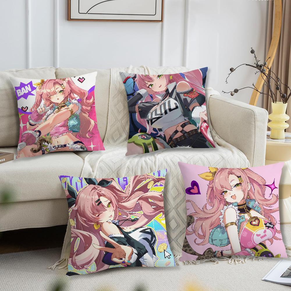 ZZZ soft Pillow Case Zero for Zone Zenless Sofa Living Room Home Nicole Decor Protective Covers Without Demara Pillow-Insert