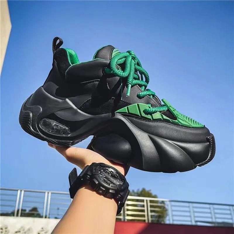 Neue Herrenschuhe mit Rabatt Frühling und Herbst Dicke Sohle Stoßdämpfende Lauf-Sneaker Klassische Freizeitschuhe Sneaker