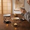 Minimalistischer Aromatherapie-Kerzenhalter Keramikschale Kerzenheizhalter Räucherstäbchenhalter Büro
