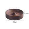 Black Walnut Solid Wood Incense Holder Stick Handmade Tea Ceremony Round Incense Burner Agarwood Tray Holder Home Decoration