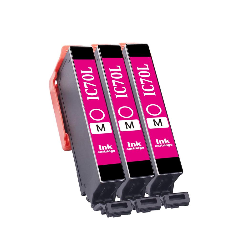 For Epson Epson ICM70L 3 Magenta Ink Cartridge Cherry Ink Compatible Amount Models EP-306 EP-706A EP-805A EP-805AW EP-806AR EP-806AW EP-976A3 Etc.