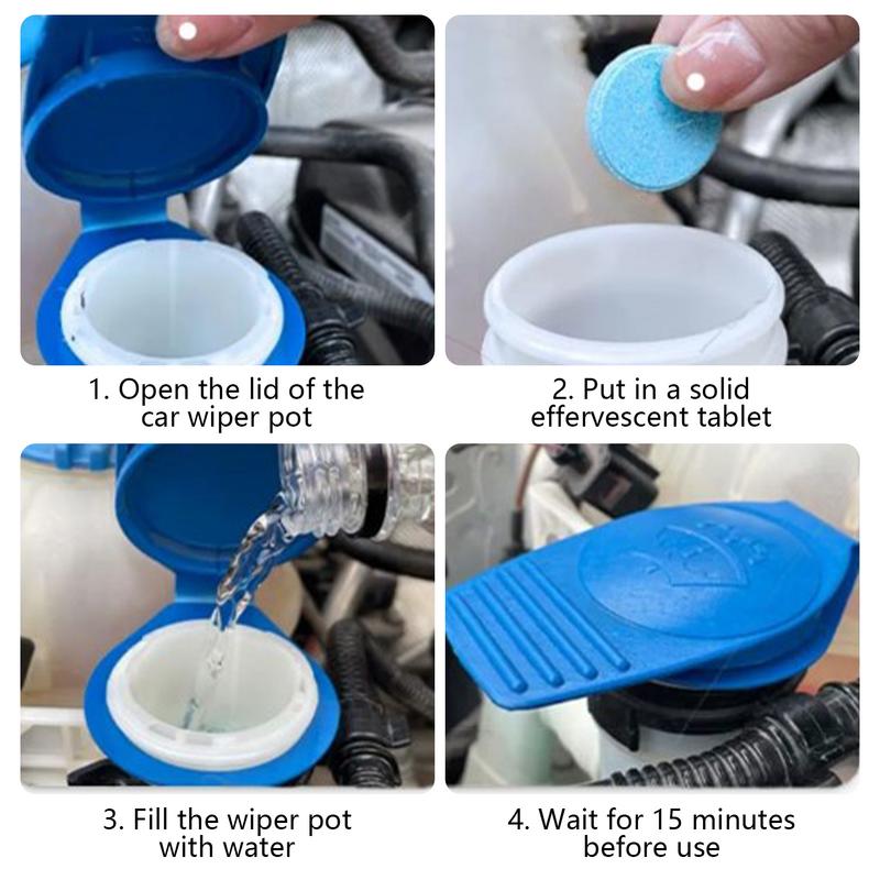 Car Windshield Washer Fluid Tablets 15PCS Cleaning Washer Fluid Tablets Car Windshield Cleaner Automotive Glass Cleaner