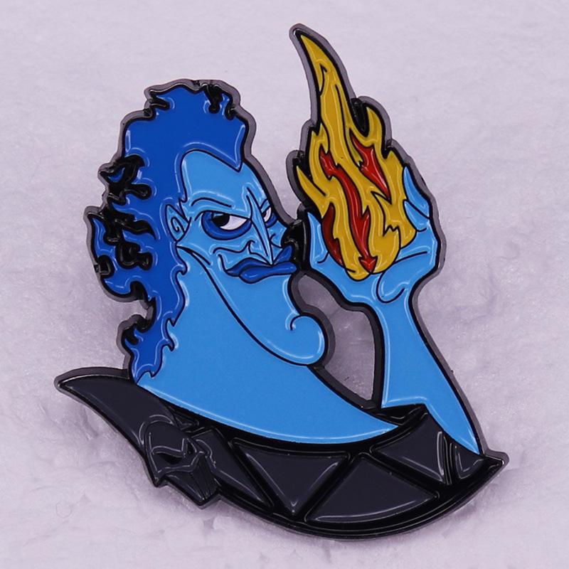 Hercules Villain Hades Blue Brooch Metal Badge