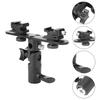 Dual Hot Shoes Flash Lamp Mount Holder Bracket For Camera Video Camcorder