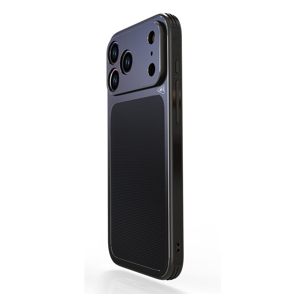 LUPHIE Чехол для iPhone 17 Pro Ультратонкая Металлическая Задняя Крышка Телефона Текстурированный Дизайн