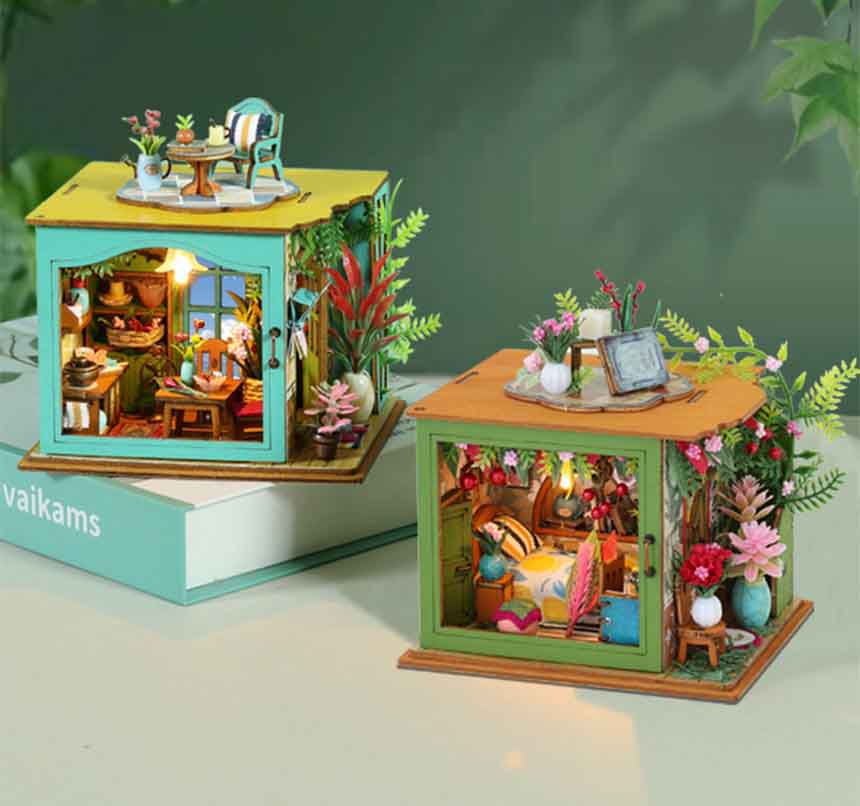 DIY Doll House Toys Wooden Kit Dollhouse Home Roombox Miniature Case Handmade Building Models Birthday Gifts Creative Gift