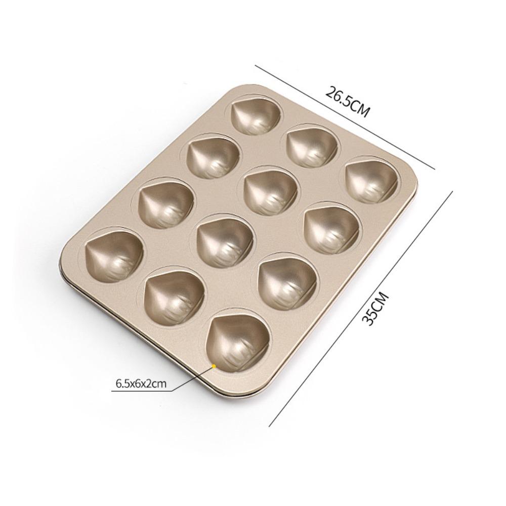 New 6/9/12 Cavity Cake Mold Chestnut Shaped Non-stick Coating Baking Tray Reusable DIY Muffins Moulds Afternoon Tea