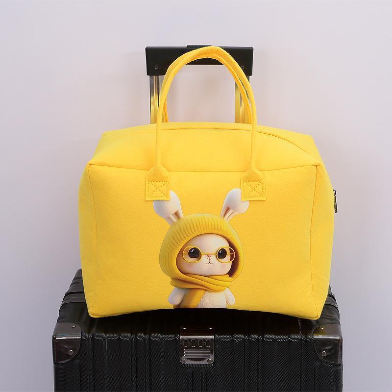 Cartoon Kids' Felt Travel & Storage Bag - Lightweight Handbag & Makeup Carrier