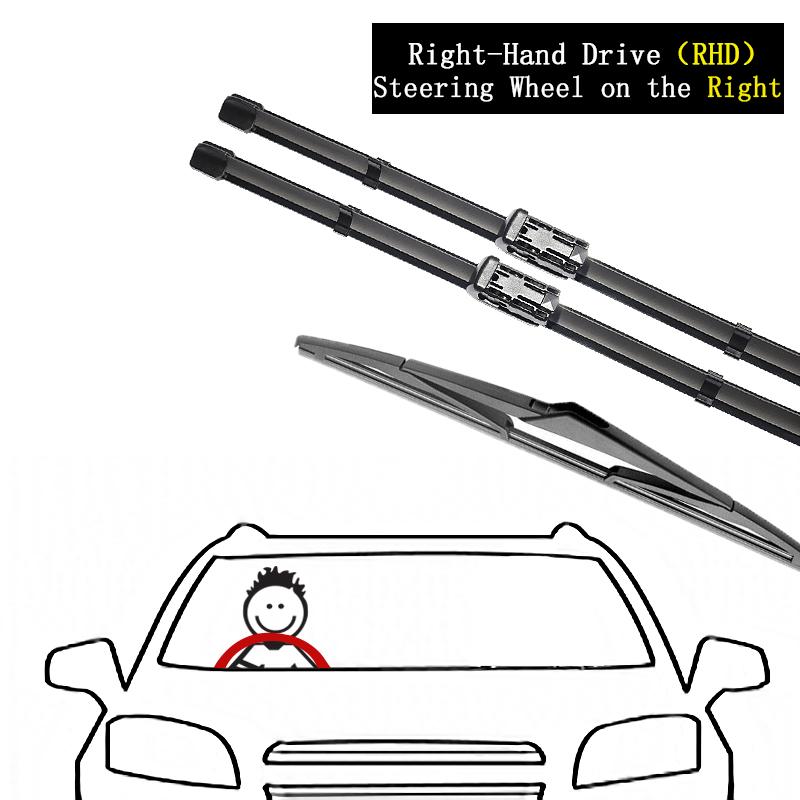 For Opel Vauxhall Corsa F   2022 2022 Tilbehør Sett foran bak Vindusviskerblader Børster Frontrute