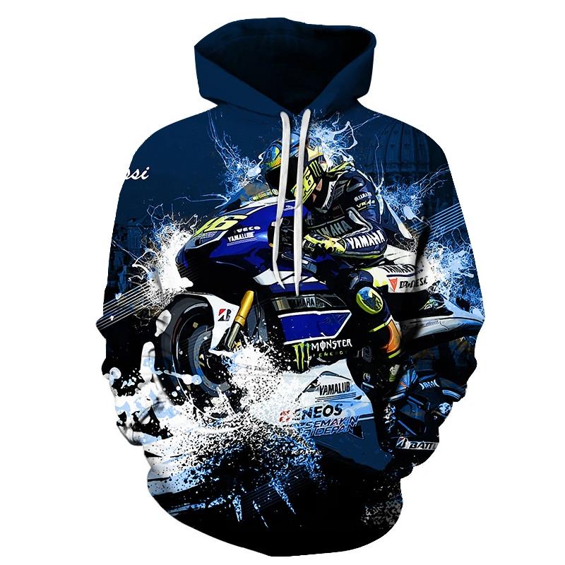 Vintage Motorcycle Hooded Shirt Men's Clothing 3d Oversized Sweatshirts Pullover Fashion Hoodies Cool Streetwear Tops Outdoor