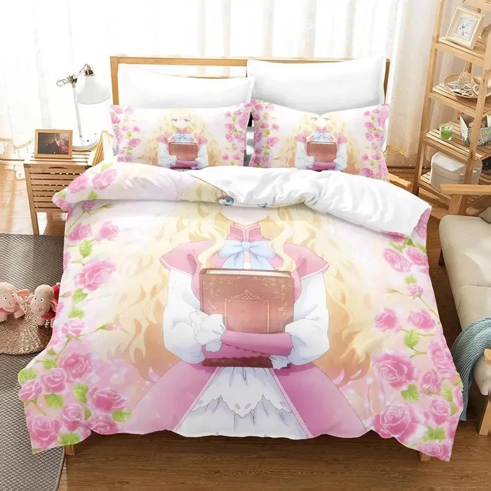 3D Print Anime Bibliophile Princess Bedding Set Duvet Cover Bed Set Quilt Cover Pillowcase Comforter King Queen Size Boys Adult