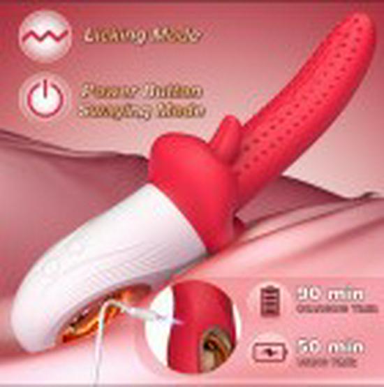 Luminous Jellyfish Tongue Licking Female Vibrator with 10-Mode Vibration
