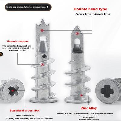 10 Adet Çinko Alaşımlı Çelik Kendinden Delen Dübel 13*41Mm Alçıpan Dübeli Boşluklu Duvar Dübeli