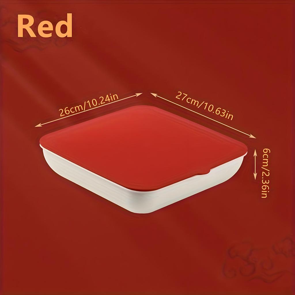1-Pack Red Decorative Candy Jar with Lid Snack Storage Box for Home Party Wedding Birthday Supplies Home Storage & Organization