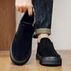 22 vår Chelsea medium topp tjock basplatta skor helsvarta enkla lata läderskor