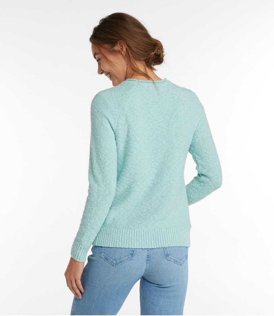 LL Bean Midweight Cotton Slub Roll Neck US Size Light Mint 1000031312 Women's Pullover, Fit, Petite, S, Green,