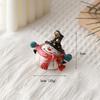 Christmas Resin Figurine Snowman Santa Statue Ornament for  Living Space Table Decoration Resin Craft Present