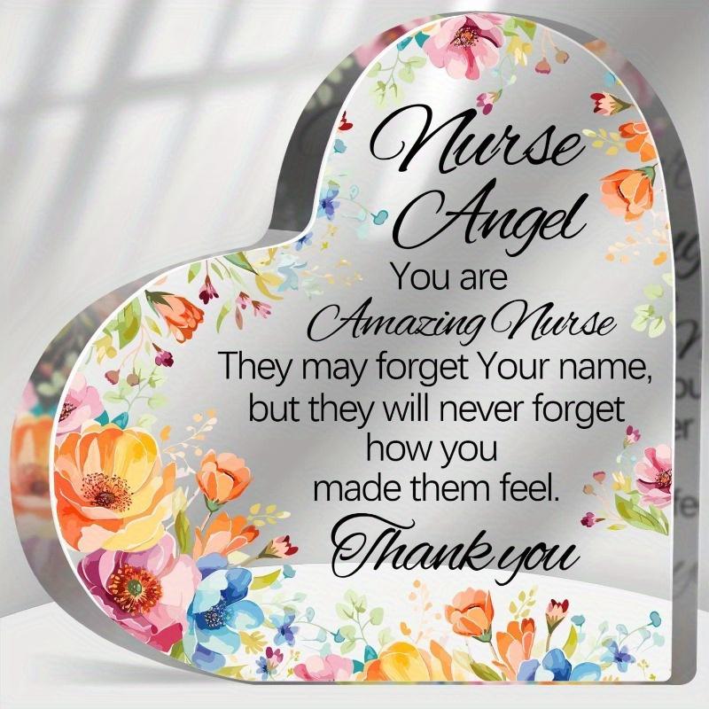 

Nurse Angel Heart Plaque - Appreciation & Retirement Gift for Medical Professionals чистый