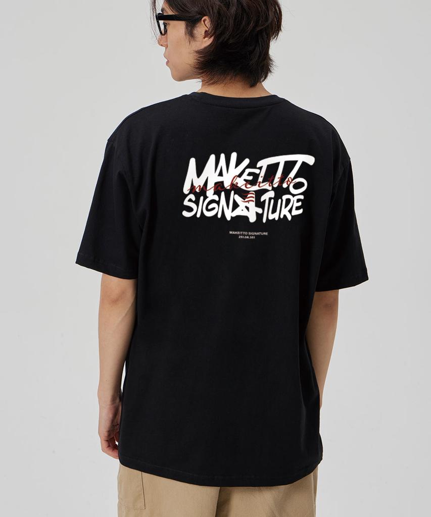 MAKEITTO [Graffiti3 Logo]Crew Neck Tee_Black