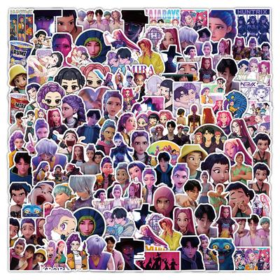 104PCS Funny Kpop Demon Hunters Anime Stickers DIY Motorcycle Bicycles Suitcases Water Bottles Kids Waterproof Sticker Toy