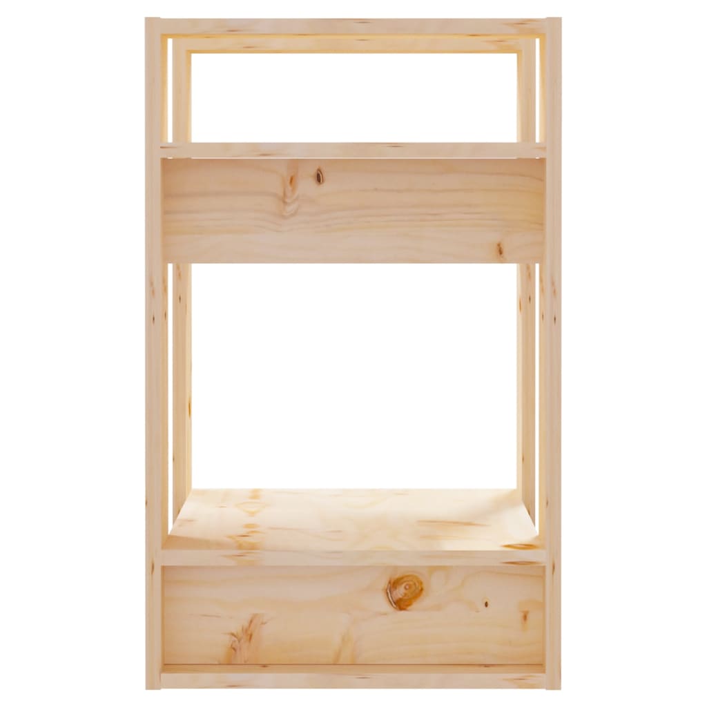 Bookshelf Room Divider 16.1 x 13.8 x 22.4 in Solid Pine Wood