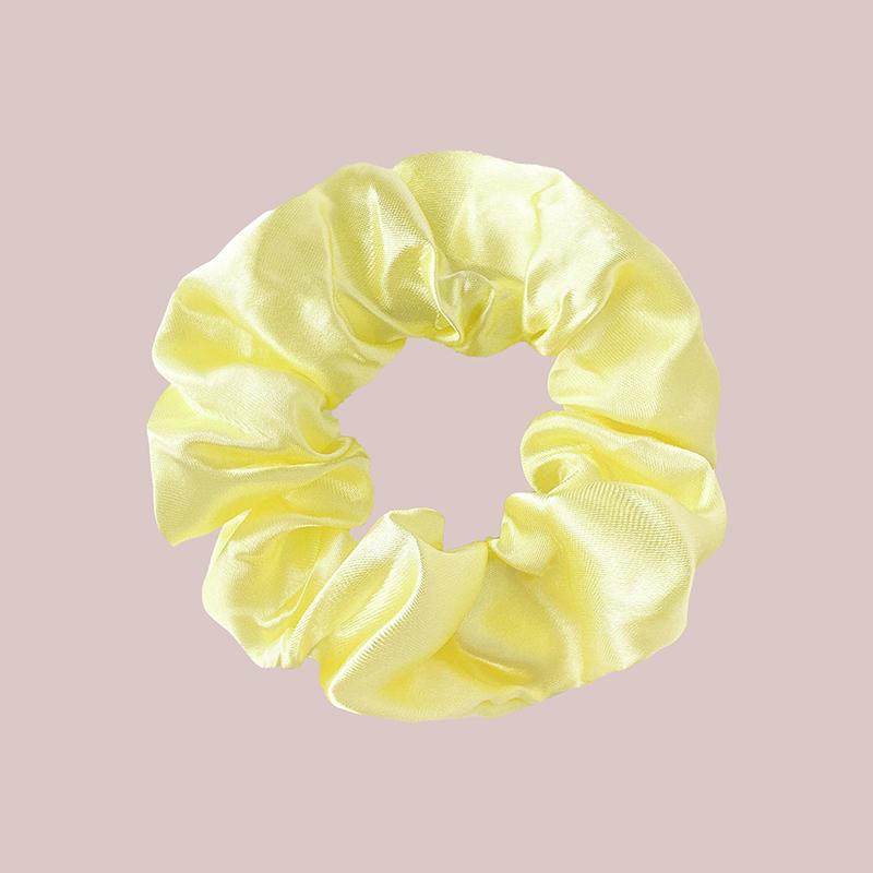 8Pcs  Satin Fabric Sausage Loop Hair Rings Set Solid Colour Fabric Loop Hair Rope Hair Scrunchies Scrunchy Black Coffee