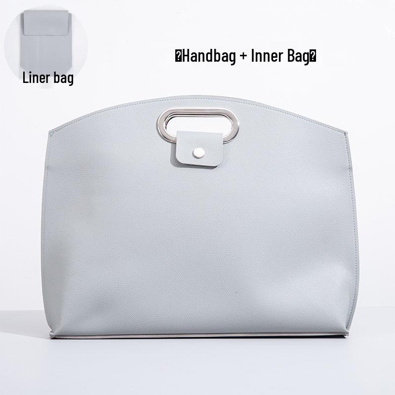 Large Capacity A4 Leather File Bag - Multifunctional Business Office Folder