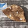 Flower Pattern Fisherman Hat Made Of Breathable Bamboo Fiber For Sun Protection
