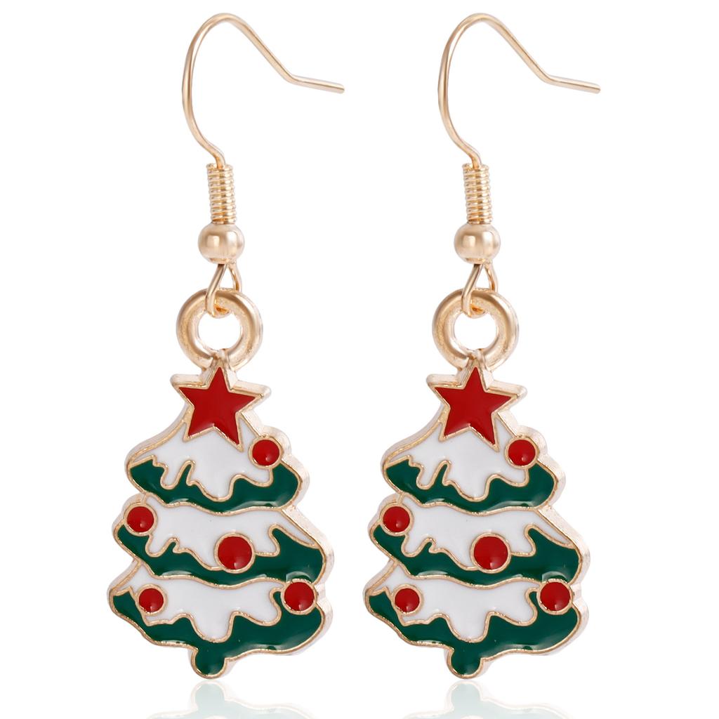 European and American Christmas earrings, new Santa Claus Elk snowflake earrings Christmas gifts