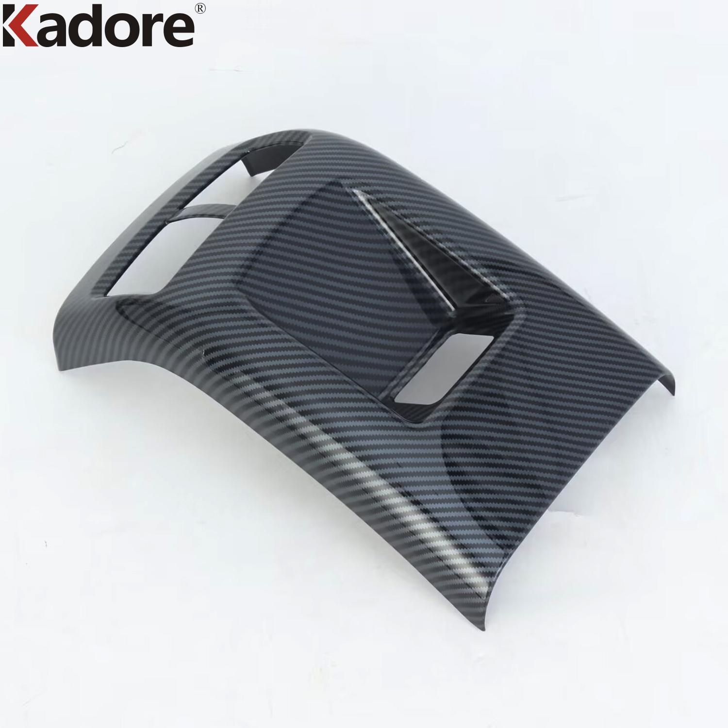 For Hyundai Sonata 2024 2025 2026 Carbon Fiber Car Armrest Box Rear Air Condition Vent Outlet Cover Trim Inteiror Accessories Carbon Fiber Glossy