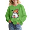 Children's Fashion Loose-fitting Casual Halloween Long-sleeved Printed Round Neck Sweatshirt