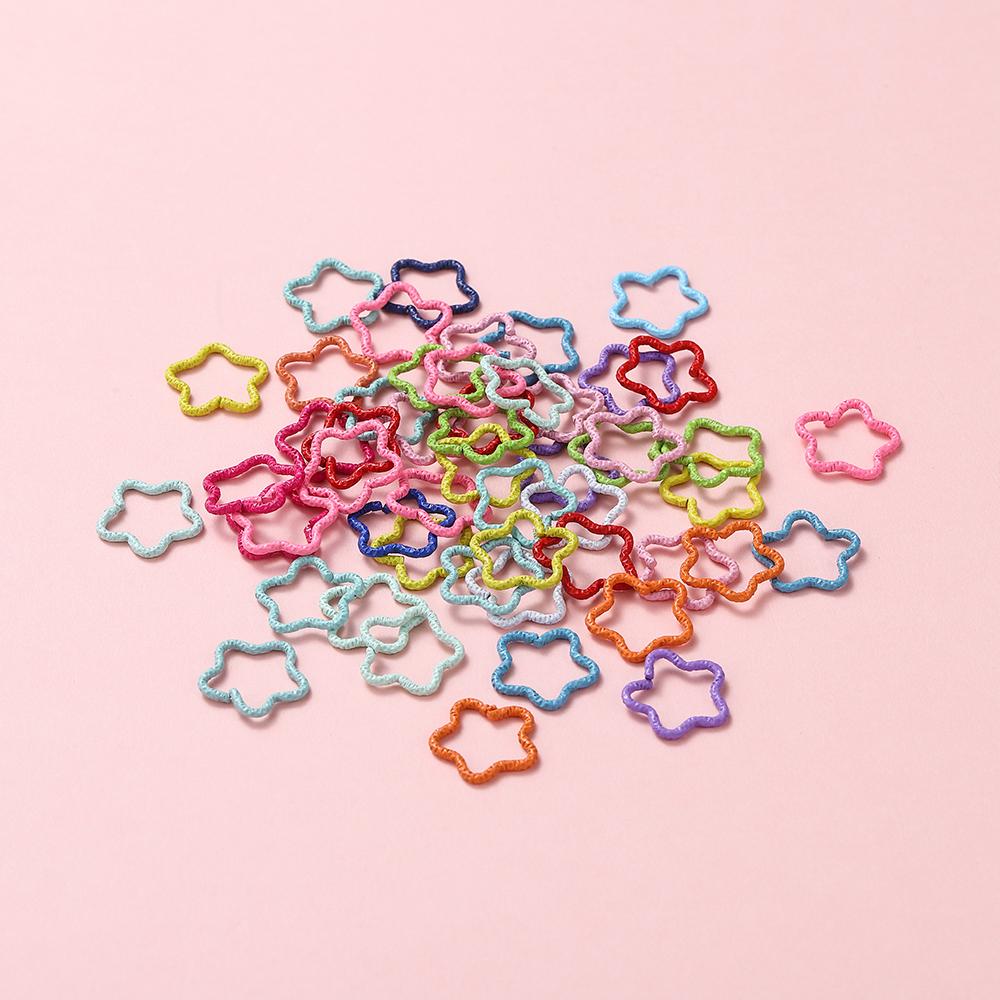 50 Stück/Los Bunte offene Ringe Sternform Biegeringe Für Schmuckherstellung Schlüsselanhänger Handy-Kette Bastelbedarf
