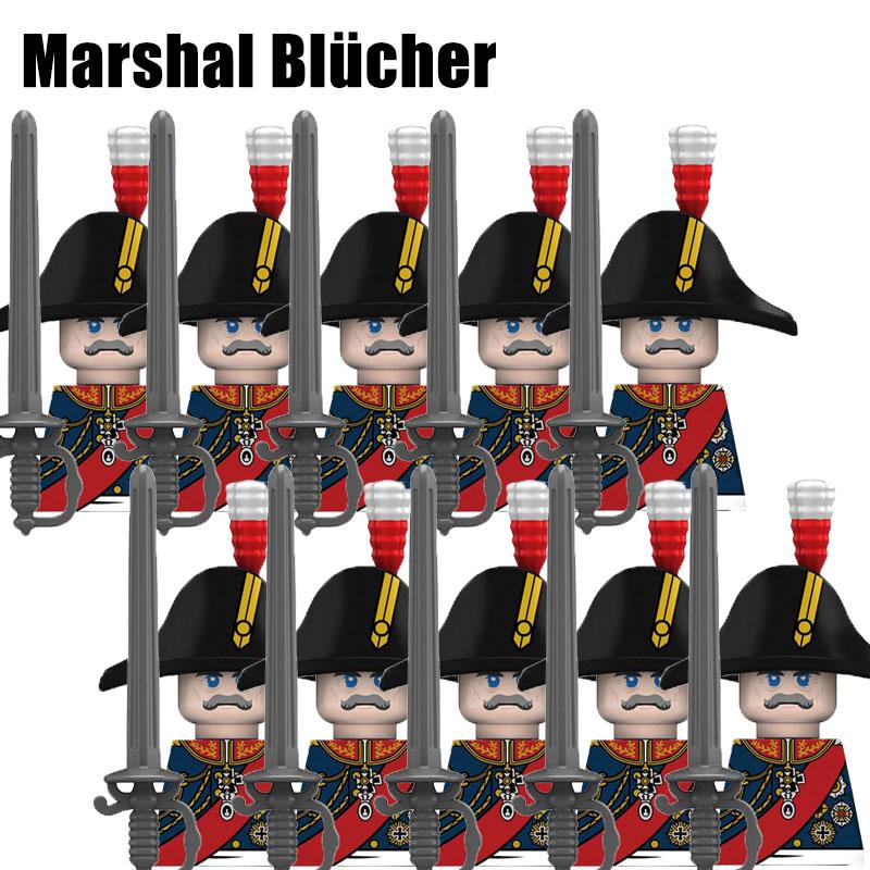 Kids Toys Napoleonic Wars Building Blocks 10pcs/lot Fusilier Lancer Soldiers Mini Action Figures Toys For Kids Christmas Gifts